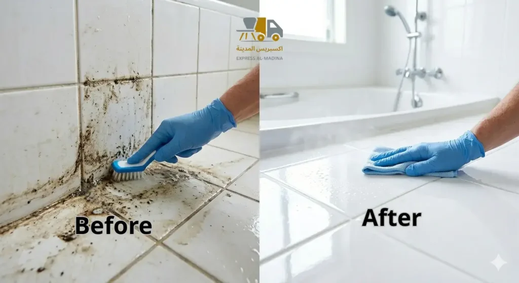 أفضل طريقة لتنظيف بلاط الحمام